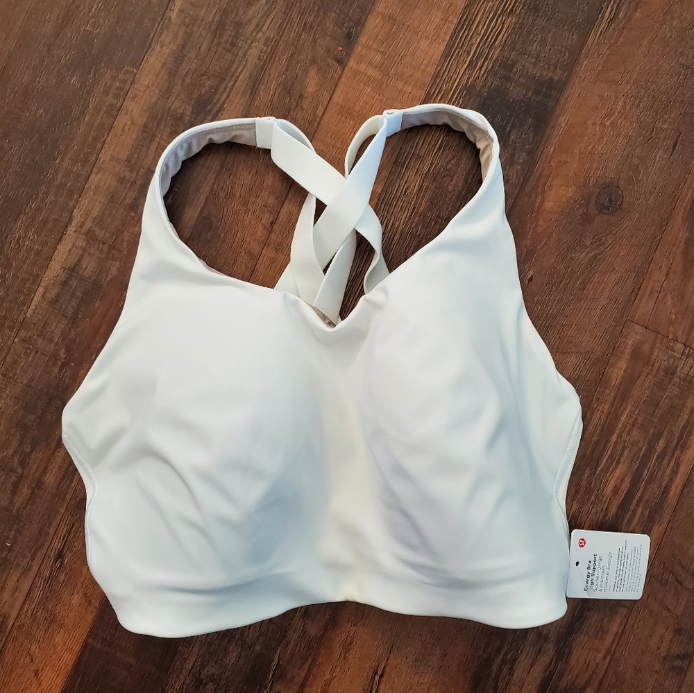 NWT Lululemon Energy Bra High Support 34 DDD White